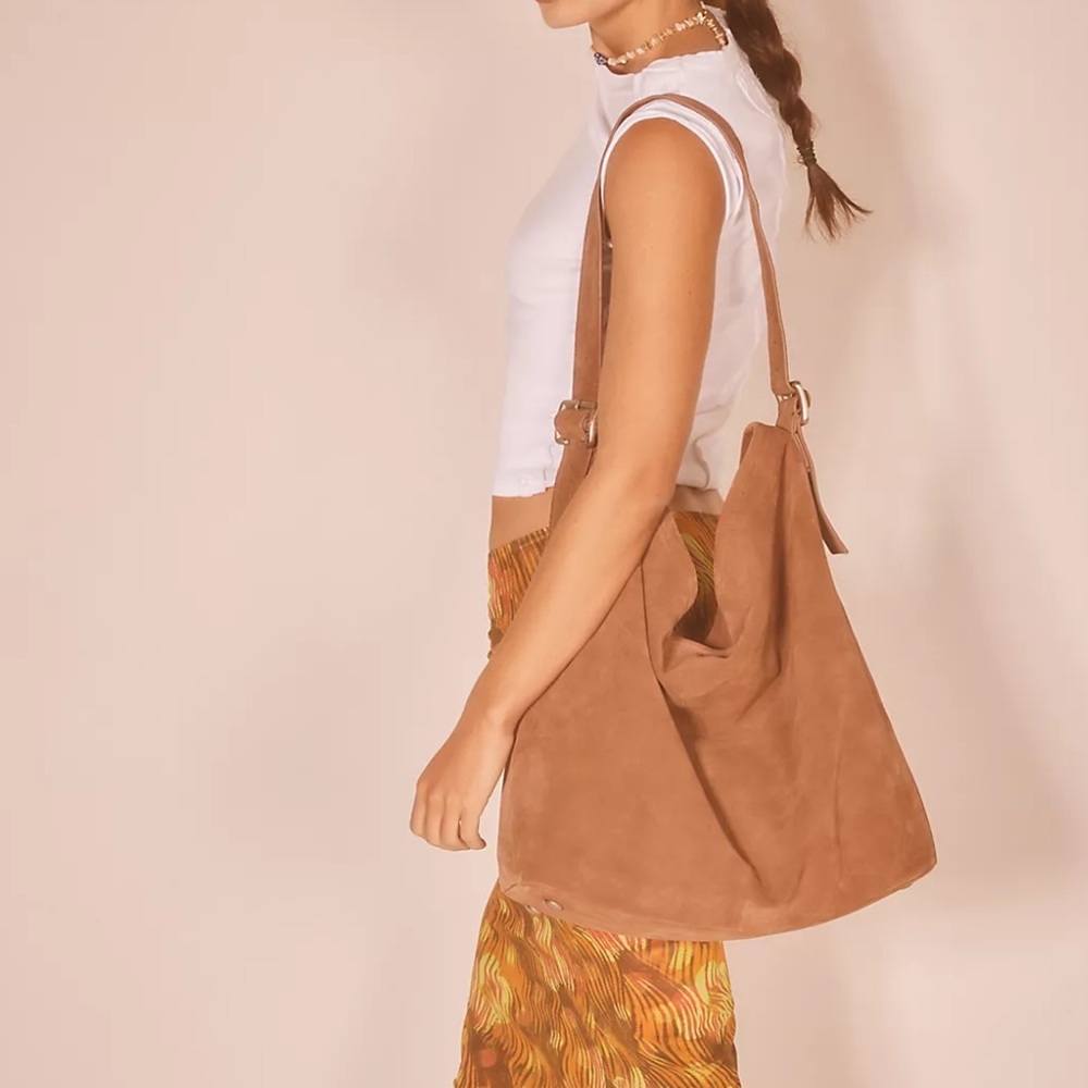 We the free large brown suede bag - Picture 2 of 5